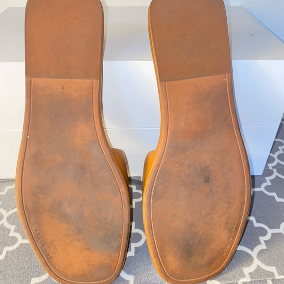 Tori Burch Double T Slides 12 Leather - Picture 3 of 5